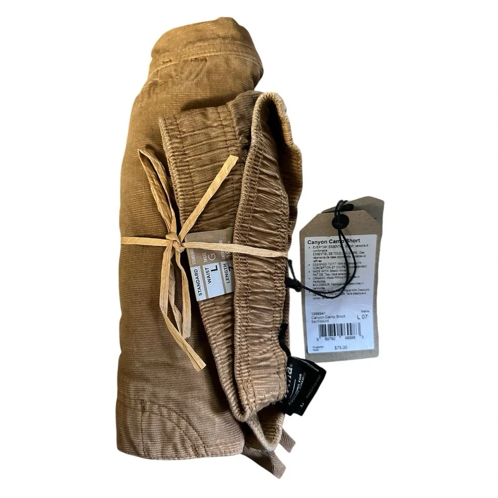 prAna Canyon Camp Shorts Men's Size Large Organic Cotton Earthbound NWT Hiking - Picture 5 of 8